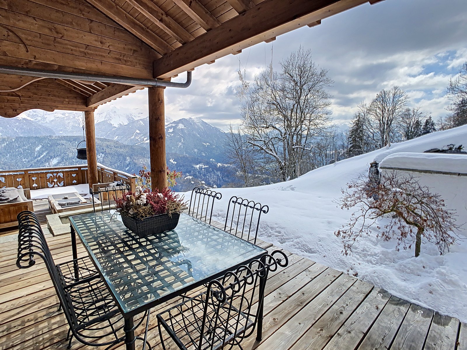 Sentio Chalet Switzerland Outside Dining Area Patio